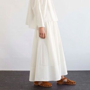 Toogood Bellringer white cotton a-line skirt